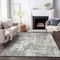 Homeroots 3' X 5' Gray And Ivory Abstract Washable Indoor Outdoor Area Rug 597968 - alternate 9
