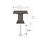 Richelieu Hardware Mirabel Collection 1 1/2-in 38 mm x 15/16-in 24 mm Antique Nickel Transitional Cabinet Knob BP79538143 - alternate 7