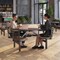 Palmer Hamilton Cafeteria Stool Table, 64 in Dia, Walnut PH-4S36RD-MWTBW - alternate 13