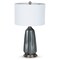 Homeroots 28" Blue Gray Ceramic LED Table Lamp With White Drum Shade 528685 - alternate 1