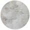 Homeroots 8' Silver Gray And Ivory Round Abstract Washable Indoor Outdoor Area Rug 577627 - alternate 7
