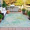 Homeroots 5' X 8' Beige Teal Blue And Ivory Abstract Washable Indoor Outdoor Area Rug 630808 - alternate 7