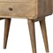 Homeroots 22" Oak Solid Wood Two Drawer Nightstand 722566 - alternate 4