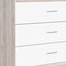 Homeroots 32" White and Gray Three Drawer Dresser 544036 - alternate 7