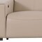 Homeroots 136" Beige Top Grain Leather Reclining Metal USB Sofa 720311 - alternate 9