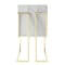 Homeroots Set of Two Tufted White and Gold Upholstered Faux Leather Dining Side Chairs 543550 - alternate 6