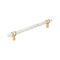 Amerock Carrione 8 inch 203mm Center-to-Center Marble White/Champagne Bronze Cabinet Pull BP36663MWCZ - alternate 1