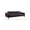 Homeroots 96" Ebony Top Grain Leather Sofa With Black Legs 491325 - alternate 7