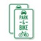 Signmission Park & Ride With Bicycle Graphic, 12'' X 18'' 2 Signs, Heavy Gauge Aluminum, 2PK A-1218-2PACK-23499 - alternate 1