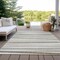 Homeroots 3' X 5' Ivory And Gray Striped Washable Indoor Outdoor Area Rug 597331 - alternate 9