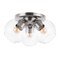 Jonathan Y Iris 11.5" 3-Light Farmhouse Rustic Iron/Glass LED Semi Flush Mount, Nickel/Clear JYL7568B - alternate 10