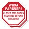 Signmission Whoa Pardner! Closed Toes Shoes Req, 10 inch X 10 inch, Aluminum Metal Signs, 2PK OC-A-2PACK-10-40 - alternate 1