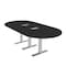Skutchi Designs 8ft Conference Table With Power Unit | 8 Person Modular Racetrack Meeting Table | Harmony Series HAR-RAC-48X96-T-U999ST19-ESIL - alternate 1