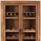 Homeroots 42in Brown Solid Wood And Glass Bar Cabinet With Four Shelves 489036 - alternate 8