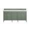 James Martin Vanities Brittany 72'' D Vanity, Smokey Celadon w/ Jasmine Pearl Top w/FreePower Wireless Charger 650-V72-SC-FEJP - alternate 9