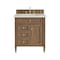 James Martin Vanities Brittany 30" Single Vanity, Pecan w/ 3 CM Siberian Silestone Top 655-V30-PCN-3SFR - alternate 1