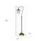 Homeroots 60" Brass Traditional Shaped Floor Lamp With Bronze Transparent Glass Drum Shade 526264 - alternate 6