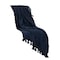 Homeroots 50" X 50" Blue Floral Cotton Woven Throw Blanket with Fringe 518836 - alternate 5