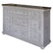Homeroots 62" Gray Solid Wood Nine Drawer Triple Dresser 524549 - alternate 1