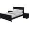 Homeroots Three Piece Black Solid Wood Bedroom Set 523692 - alternate 10