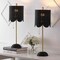 Jonathan Y Celerie 27.5" Coastal Bohemian Rattan/Iron Scalloped Buffet LED Table Lamp w/Pull Chain, Black/B, 2PK JYL1138C-SET2 - alternate 10