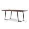 Homeroots 72" Walnut and Black Wood and Iron Frame Base Dining Table 640699 - alternate 5