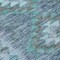 Homeroots 8' Blue Round Geometric Washable Indoor Outdoor Area Rug 607436 - alternate 9