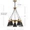 Jonathan Y Apollo 22" 5-Light Metal LED Pendant, Black/Brass Gold JYL6135A - alternate 14