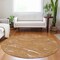 Homeroots 8' Copper Brown And Ivory Round Abstract Washable Indoor Outdoor Area Rug 601088 - alternate 9
