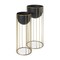 Homeroots Set of Two Black Metal 20 Ounce Round Pot Planters, 2PK 609412 - alternate 9