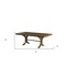 Homeroots 64" Brown Solid Wood Removable Leaf Trestle Base Dining Table 318936 - alternate 6