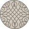 Homeroots 8' Cream And Gray Round Trellis Indoor Outdoor Area Rug 550653 - alternate 9