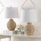 Jonathan Y Nora 22" Rustic Coastal Rattan Globe LED Table Lamps, Brown, 2PK JYL4050A-SET2 - alternate 9