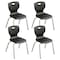 Correll Stacking Student Chair, 16in, Light Texture Seat, Chrome Legs, Black, 4PK CSCHR16-09-4PK - alternate 10