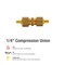 Proline Series Brass 1/4-in COMP x 1/4-in COMP Union CP-10NLB - alternate 4