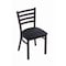 Holland Bar Stool Co 400 Jackie 18" Chair with Black Wrinkle Finish and Black Vinyl Seat 40018BWBlkVinyl - alternate 1