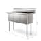 Koolmore 51 in. Three Compartment Commercial Sink, Bowl Size 15x15x14, 18 Gauge Stainless-Steel KM-SC151514-N3 - alternate 8