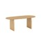 Homeroots 79" Natural Solid Wood Double Pedestal Base Oval Dining Table 712154 - alternate 1