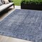 Homeroots 5' X 8' Navy Blue Oriental Washable Indoor Outdoor Area Rug 607561 - alternate 1