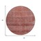 Homeroots 8' Pink And Ivory Round Geometric Washable Indoor Outdoor Area Rug 630509 - alternate 4