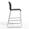 Flash Furniture Commercial Plastic Stack Barstool with Contoured Back and Sled Base in Black RUT-239AH-BS-BK-CHR-GG - alternate 10