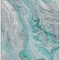 Homeroots 9' X 12' Teal Blue And Ivory Abstract Washable Indoor Outdoor Area Rug 617618 - alternate 8