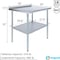 Amgood 30 in. x 36 in. Stainless Steel Work Table with 1.5 in. Backsplash, Metal Kitchen Food Prep Table AMG WT-3036-BS-Z - alternate 8