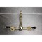 Kingston Brass Two-Handle Wall Mount Bridge Kitchen Faucet, Polished Brass KS1262PKL - alternate 6