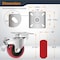 Powertec 2'' Swivel Plate Caster Wheels w/400 lbs Loads 2 with Brakes & 2 without, PU Castor Wheels, 4PK 17212N - alternate 7