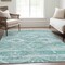 Homeroots 8' X 10' Aqua Turquoise And Ivory Southwestern Washable Indoor Outdoor Area Rug 588687 - alternate 9
