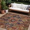 Homeroots 8' X 10' Red Orange And Blue Oriental Washable Indoor Outdoor Area Rug 563787 - alternate 1