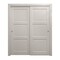 Sartodoors Sliding Closet Bypass Doors 56 x 80 inches, Ego 5010 Painted White Oak, Rails Hardware Set, Wood EGO5010DBD-PWO-56 - alternate 1