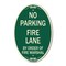 Signmission Fire Lane by Order of Fire Marshal, 12 Inch X 18 Inch Architectural Oval, Heavy Gauge Aluminum A-OV-G-1218-23998 - alternate 1