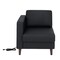 Flash Furniture HERCULES Artemis Black LeatherSoft Left Arm Reception Chair, 2 AC Outlets/1 USB/1 USB-C Ports ZB-8921C-LA-BLK-GG - alternate 10